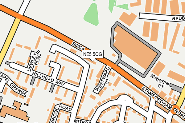NE5 5QG map - OS OpenMap – Local (Ordnance Survey)