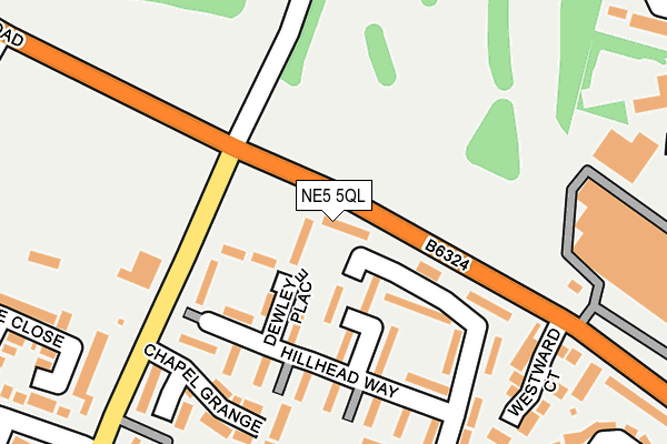 NE5 5QL map - OS OpenMap – Local (Ordnance Survey)