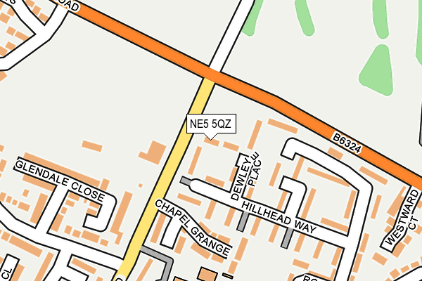 NE5 5QZ map - OS OpenMap – Local (Ordnance Survey)