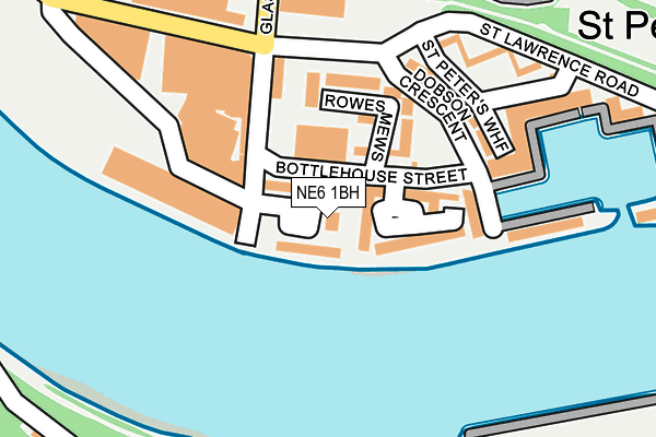NE6 1BH map - OS OpenMap – Local (Ordnance Survey)
