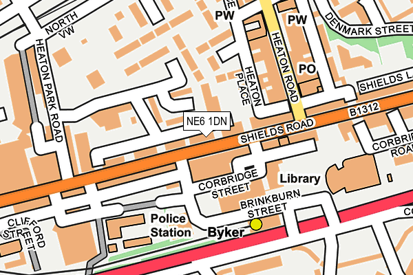 Map of BYKER AFRICAN MARKET LTD at local scale