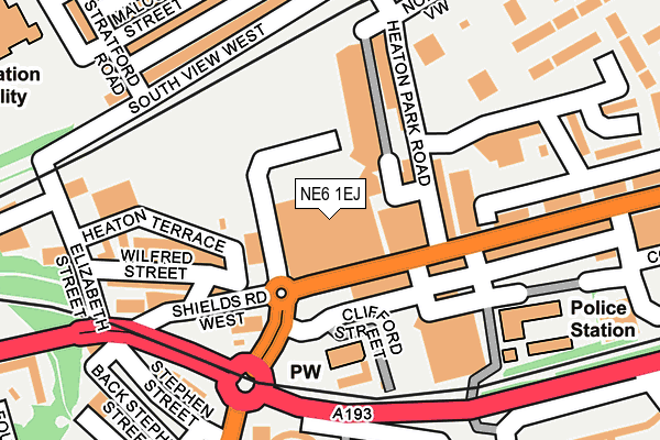 NE6 1EJ map - OS OpenMap – Local (Ordnance Survey)