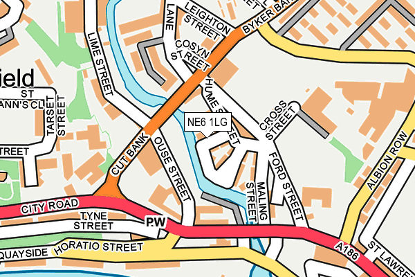 NE6 1LG map - OS OpenMap – Local (Ordnance Survey)