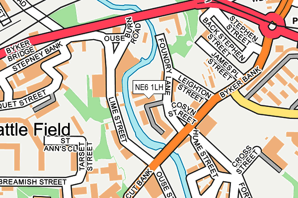 NE6 1LH map - OS OpenMap – Local (Ordnance Survey)