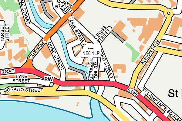 NE6 1LP map - OS OpenMap – Local (Ordnance Survey)