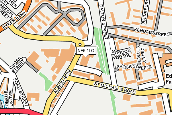 NE6 1LQ map - OS OpenMap – Local (Ordnance Survey)