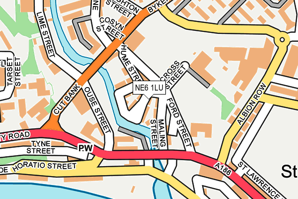 NE6 1LU map - OS OpenMap – Local (Ordnance Survey)