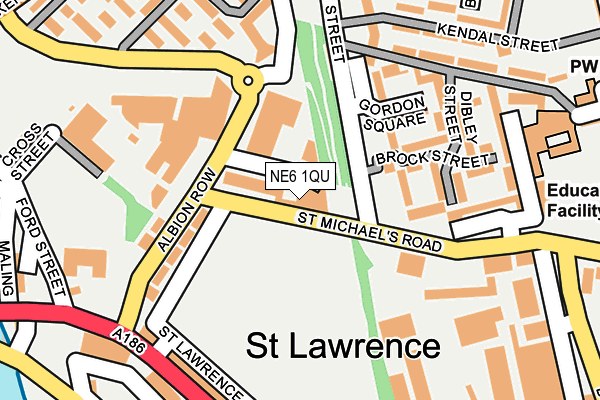 NE6 1QU map - OS OpenMap – Local (Ordnance Survey)