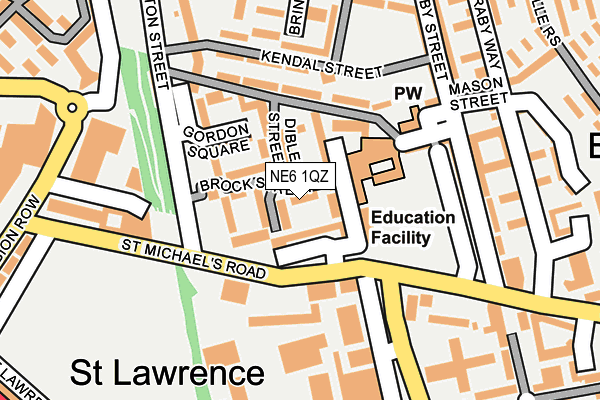 NE6 1QZ map - OS OpenMap – Local (Ordnance Survey)