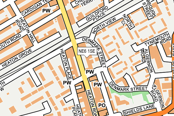 NE6 1SE map - OS OpenMap – Local (Ordnance Survey)