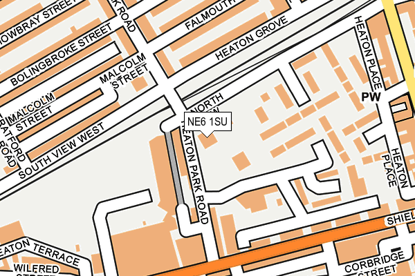 NE6 1SU map - OS OpenMap – Local (Ordnance Survey)