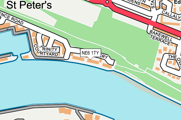 NE6 1TY map - OS OpenMap – Local (Ordnance Survey)