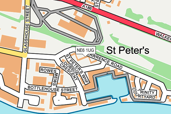 NE6 1UG map - OS OpenMap – Local (Ordnance Survey)