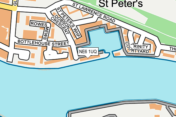 NE6 1UQ map - OS OpenMap – Local (Ordnance Survey)