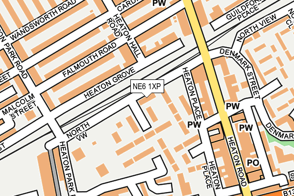 NE6 1XP map - OS OpenMap – Local (Ordnance Survey)