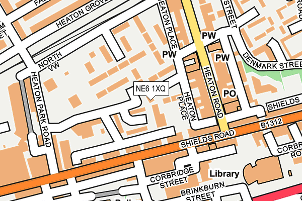 NE6 1XQ map - OS OpenMap – Local (Ordnance Survey)