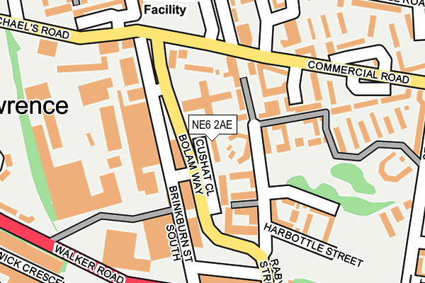 NE6 2AE map - OS OpenMap – Local (Ordnance Survey)
