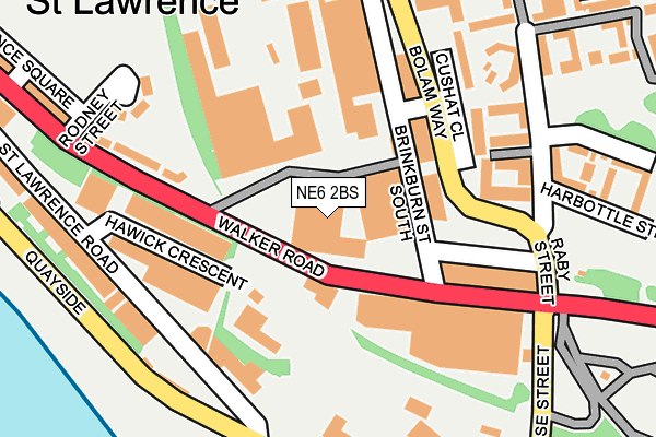 NE6 2BS map - OS OpenMap – Local (Ordnance Survey)