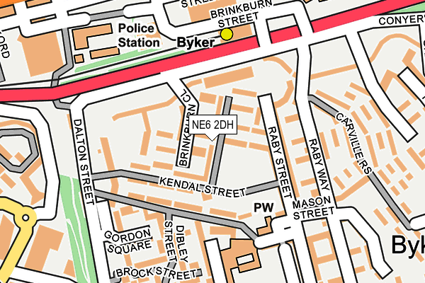 NE6 2DH map - OS OpenMap – Local (Ordnance Survey)