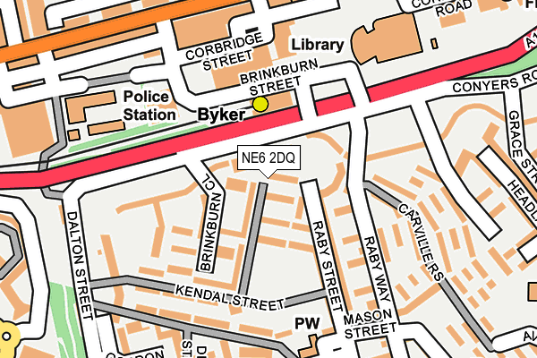 NE6 2DQ map - OS OpenMap – Local (Ordnance Survey)