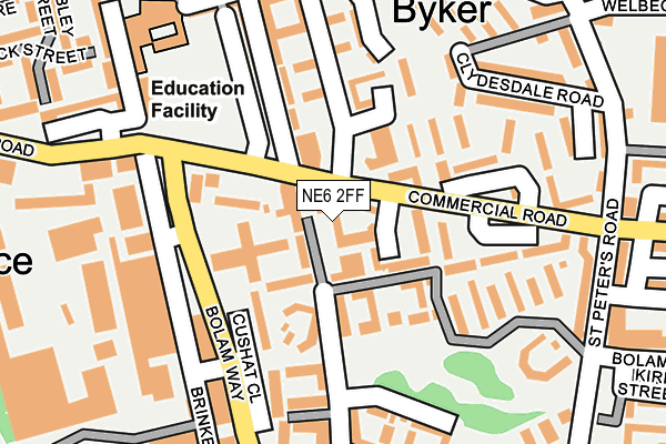 NE6 2FF map - OS OpenMap – Local (Ordnance Survey)