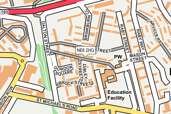 NE6 2HQ map - OS OpenMap – Local (Ordnance Survey)