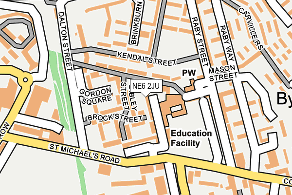 NE6 2JU map - OS OpenMap – Local (Ordnance Survey)