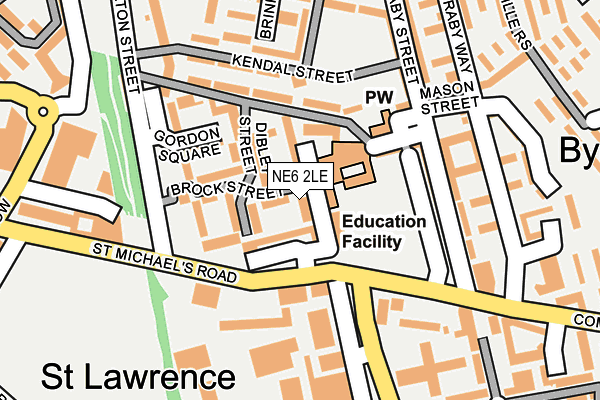 NE6 2LE map - OS OpenMap – Local (Ordnance Survey)