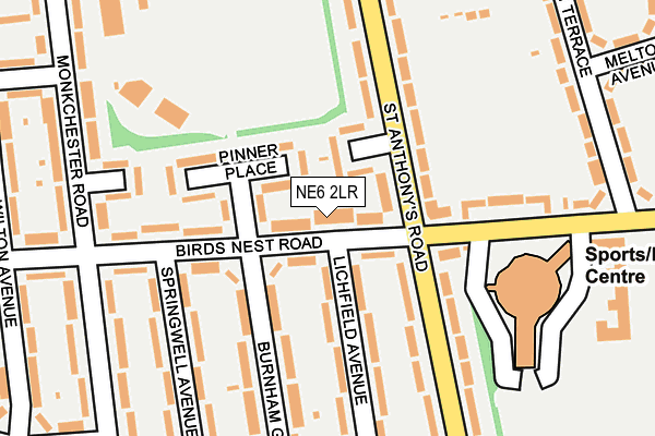 NE6 2LR map - OS OpenMap – Local (Ordnance Survey)