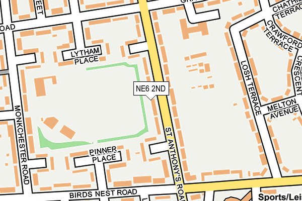 NE6 2ND map - OS OpenMap – Local (Ordnance Survey)