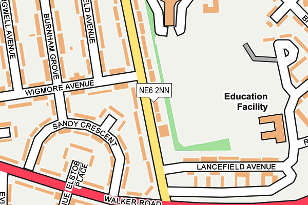 NE6 2NN map - OS OpenMap – Local (Ordnance Survey)