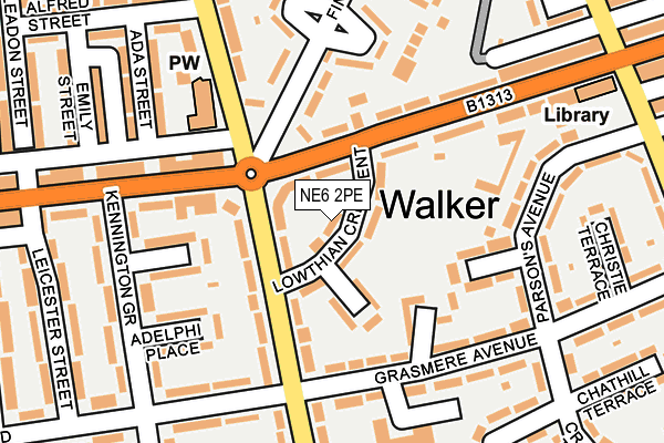 NE6 2PE map - OS OpenMap – Local (Ordnance Survey)