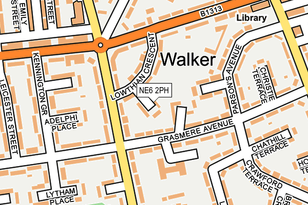 NE6 2PH map - OS OpenMap – Local (Ordnance Survey)