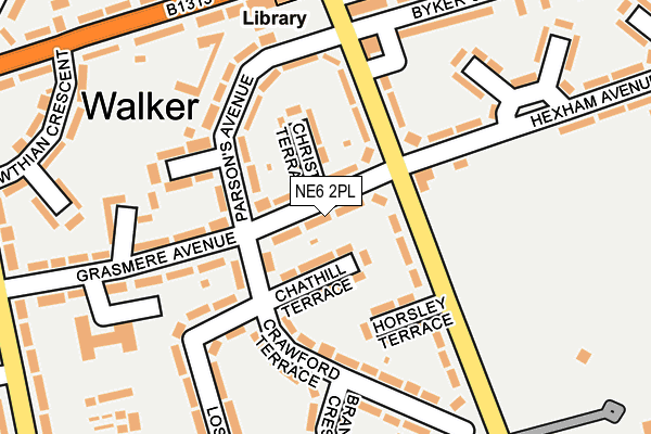 NE6 2PL map - OS OpenMap – Local (Ordnance Survey)