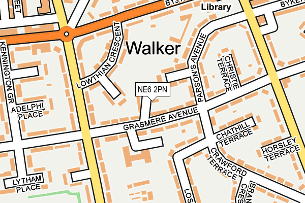 NE6 2PN map - OS OpenMap – Local (Ordnance Survey)