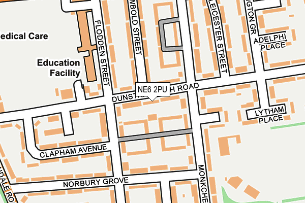 NE6 2PU map - OS OpenMap – Local (Ordnance Survey)