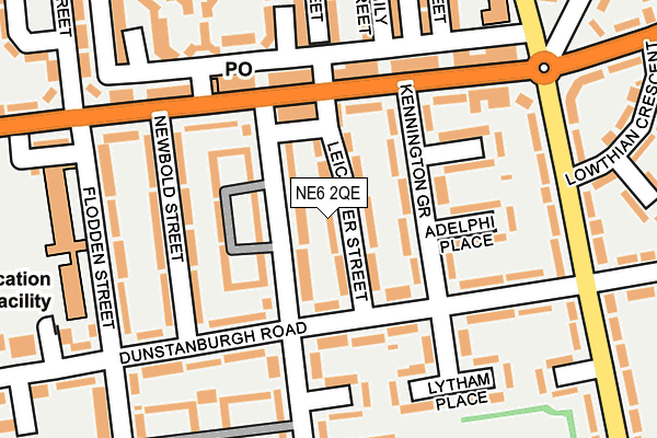 NE6 2QE map - OS OpenMap – Local (Ordnance Survey)