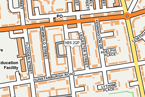 NE6 2QP map - OS OpenMap – Local (Ordnance Survey)