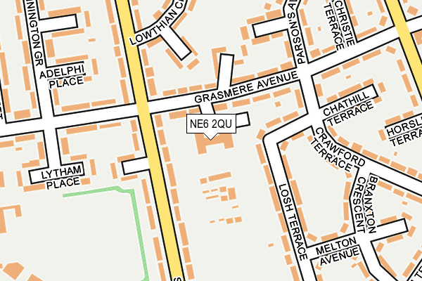 NE6 2QU map - OS OpenMap – Local (Ordnance Survey)