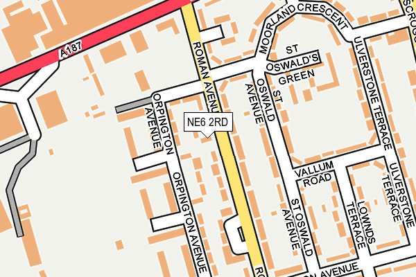 NE6 2RD map - OS OpenMap – Local (Ordnance Survey)