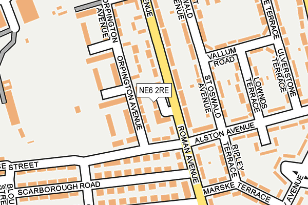 NE6 2RE map - OS OpenMap – Local (Ordnance Survey)