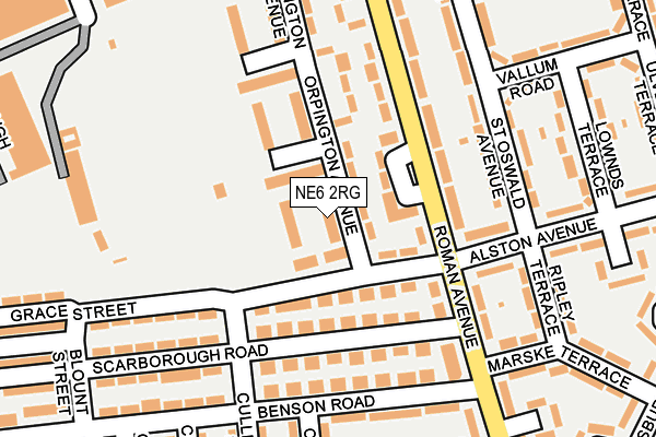 NE6 2RG map - OS OpenMap – Local (Ordnance Survey)