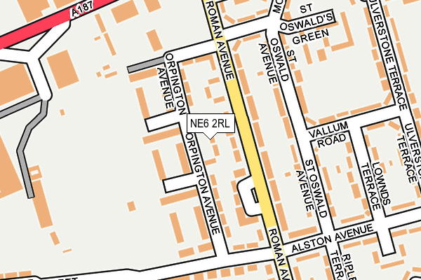 NE6 2RL map - OS OpenMap – Local (Ordnance Survey)