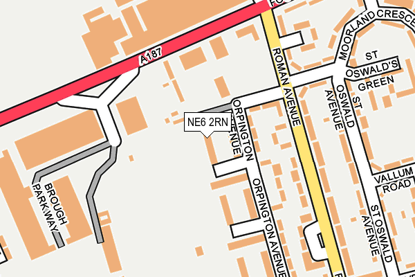 NE6 2RN map - OS OpenMap – Local (Ordnance Survey)