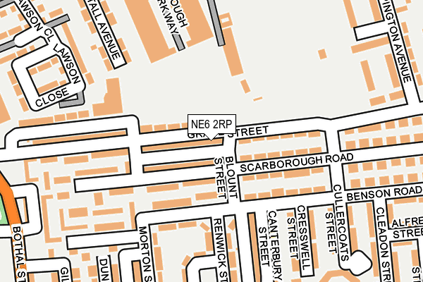 NE6 2RP map - OS OpenMap – Local (Ordnance Survey)