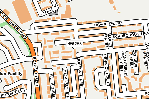 NE6 2RS map - OS OpenMap – Local (Ordnance Survey)