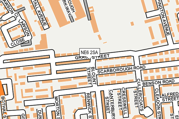 NE6 2SA map - OS OpenMap – Local (Ordnance Survey)