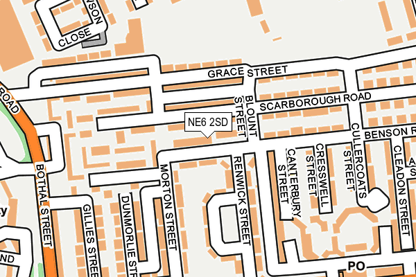 NE6 2SD map - OS OpenMap – Local (Ordnance Survey)