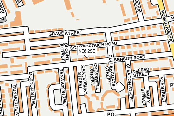 NE6 2SE map - OS OpenMap – Local (Ordnance Survey)