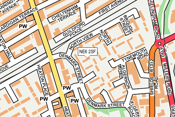 NE6 2SF map - OS OpenMap – Local (Ordnance Survey)